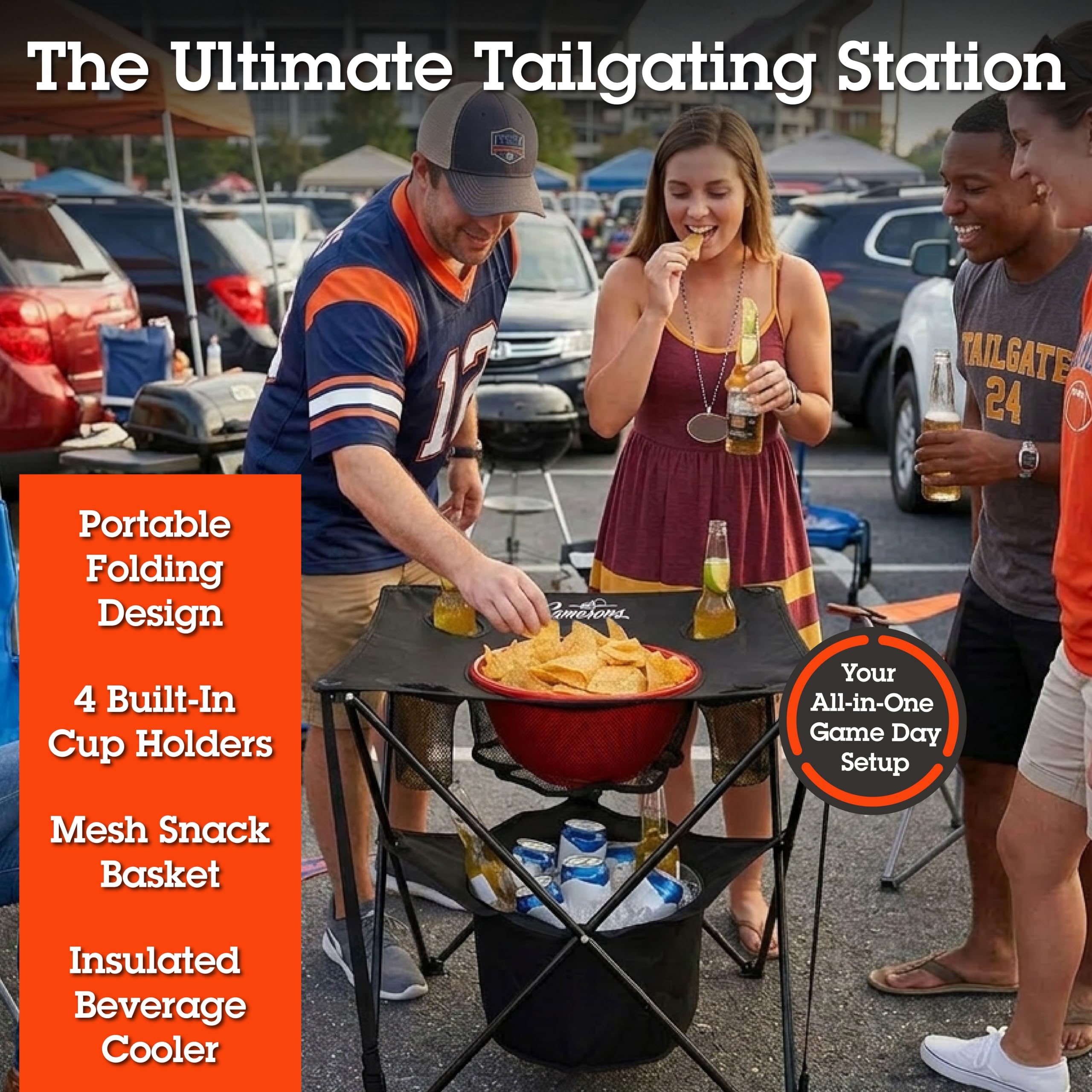 Amazon.com: Camerons All-in-One Tailgating Table, Portable Folding