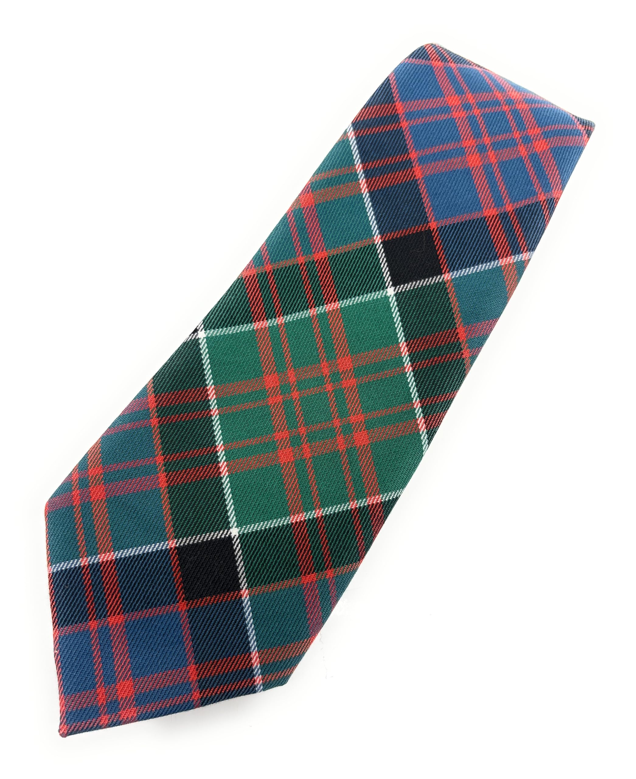 Scottish Tartan Necktie, Traditional Clan Pattern, Made in Scotland, Multiple Tartans Available (MacDonald of Clanranald Ancient)