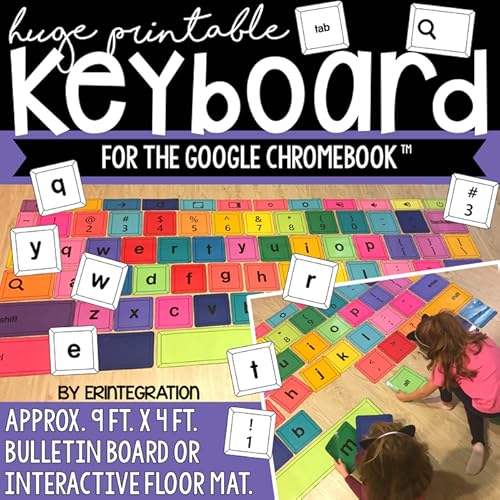 printable keyboard keys for the google chromebook bulletin board set approximately 9ft x 4ft includes upper and lowercase letters numbers symbols and function keys found on a chromebook digital educational resources