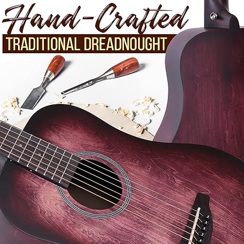 Vista 19 de Pyle Kit de guitarra acústica, 3/4 tamaño junior, instrumento de cuerda de acero de madera para principiantes, adultos, 36 pulgadas, gris oscuro mate