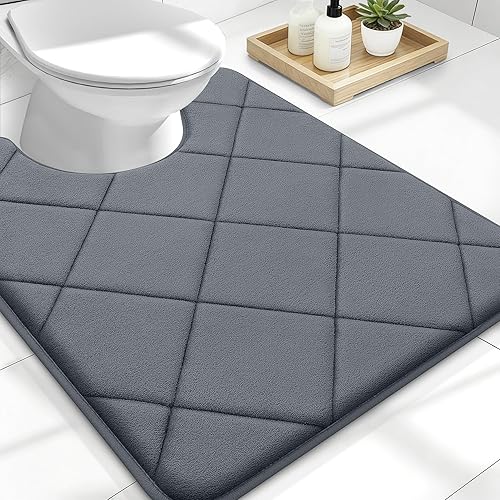 Miniatura 154 de OLANLY Tapete de baño de espuma viscoelástica de 24 x 16 pulgadas, ultra suave y absorbente, lavable a máquina, cómodo tapete de baño para suelo de