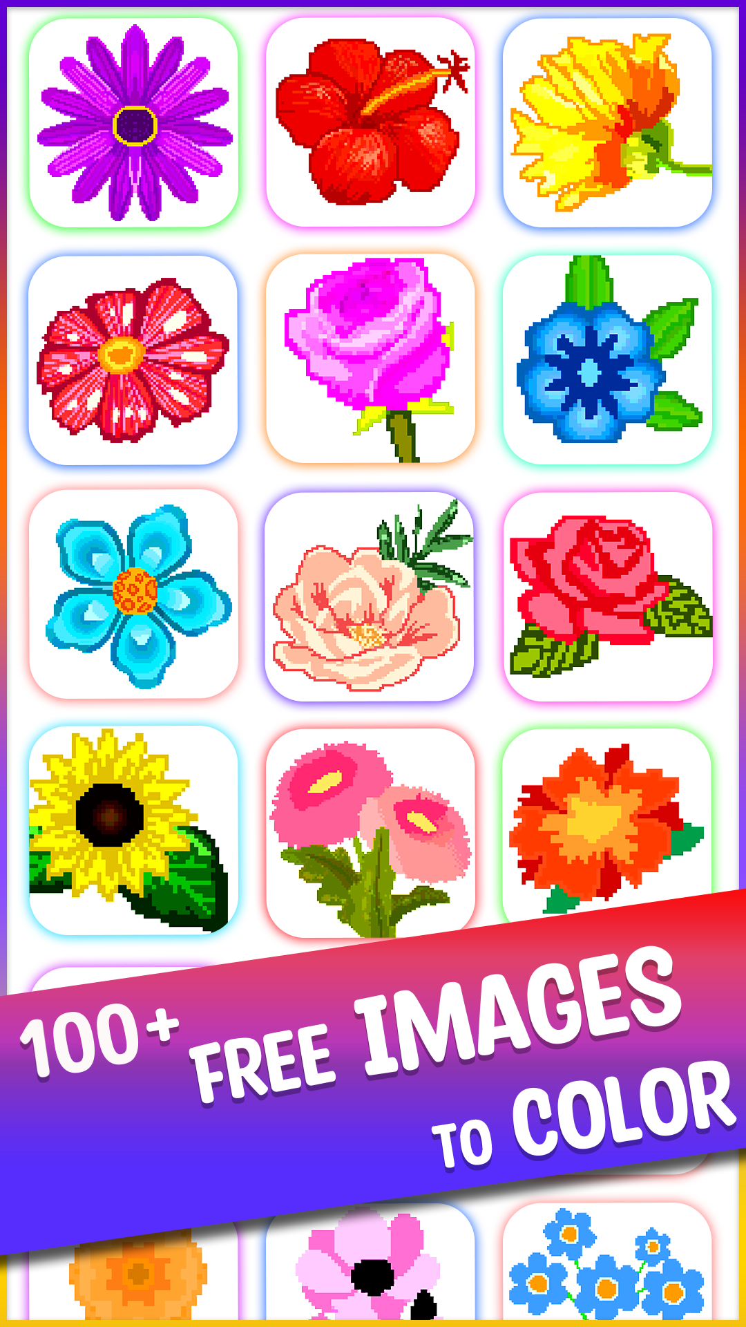Flowers Pixel Art Coloring - App on the Amazon Appstore