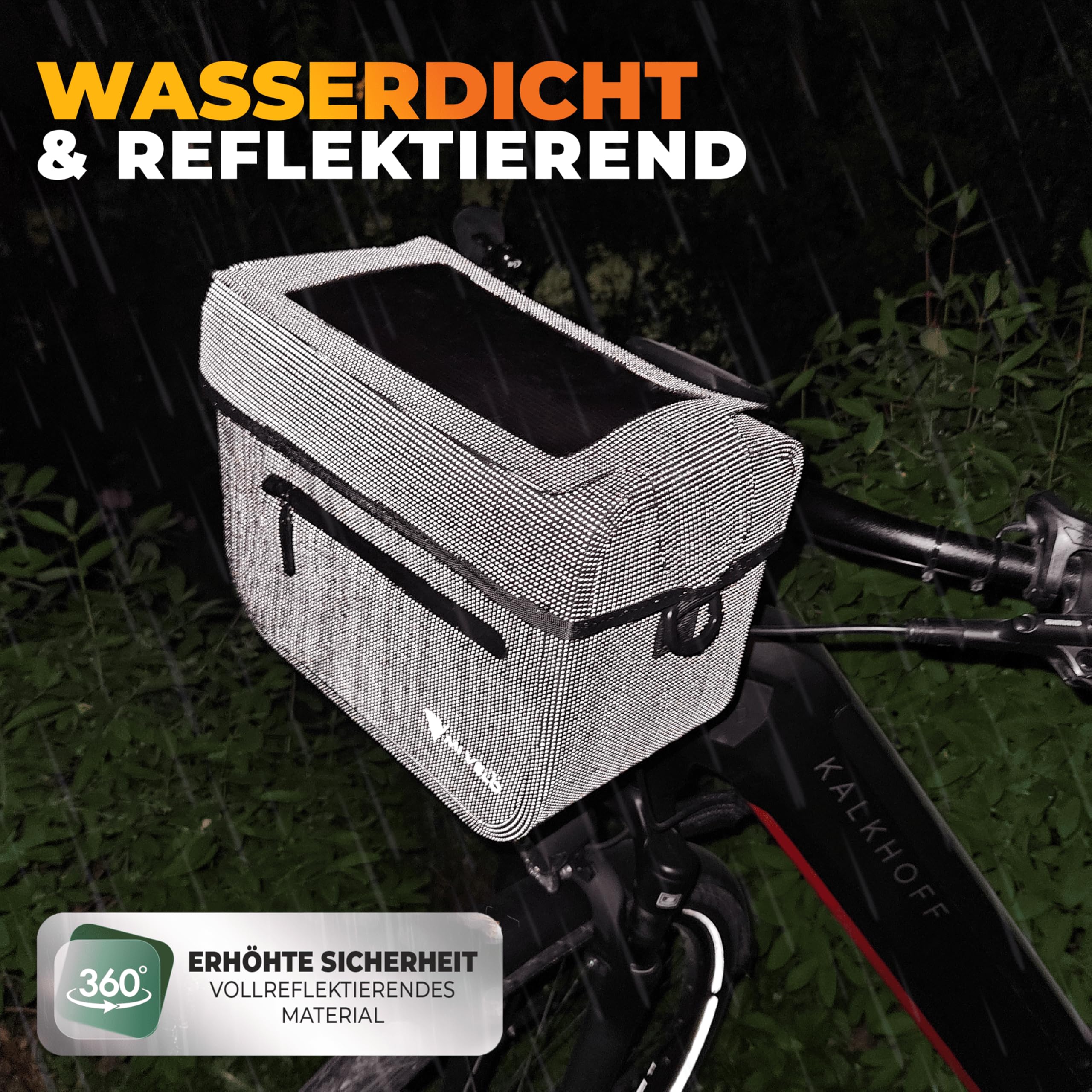 MIVELO Lenkertasche Fahrrad passend für KLICKfix - 100% wasserdicht - Fahrradtasche Lenker - abnehmbares Handyfach - Tasche Lenker