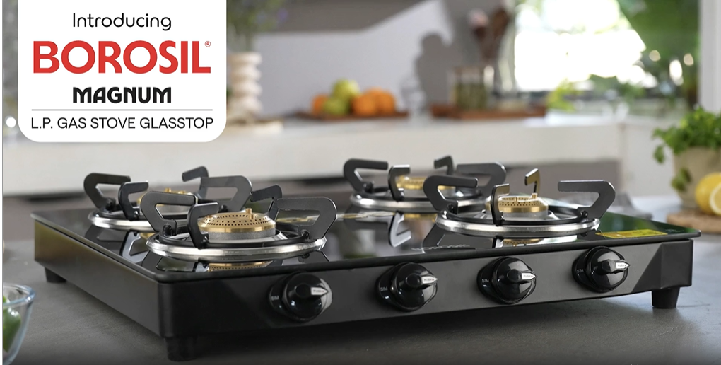 KILLER BURNER Ⅱ Borosil Magnum 2 Brass Burner Gas Stove (Made in India) | 6 mm