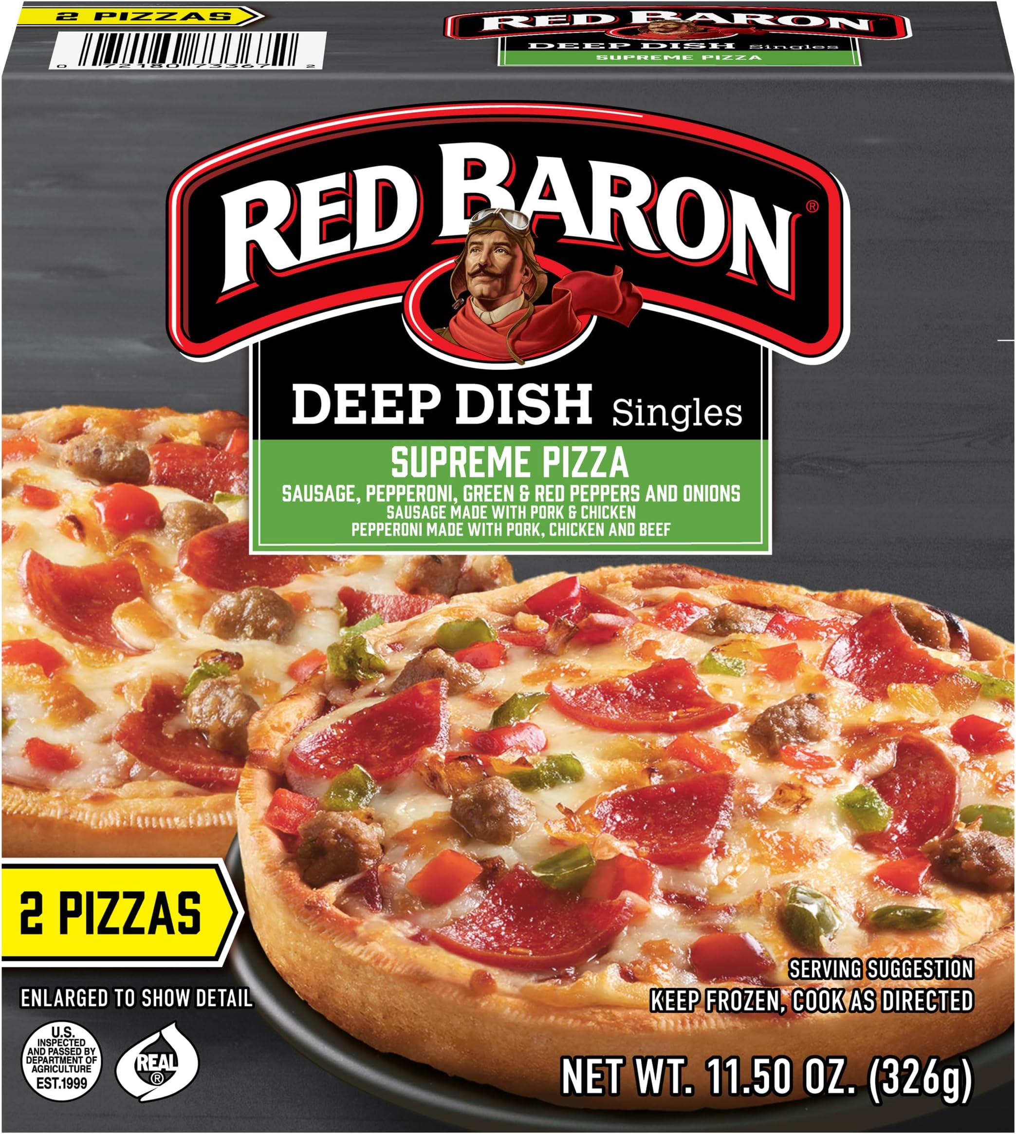 Deep Dish Singles Supreme Pizza, 11.5 oz (frozen)