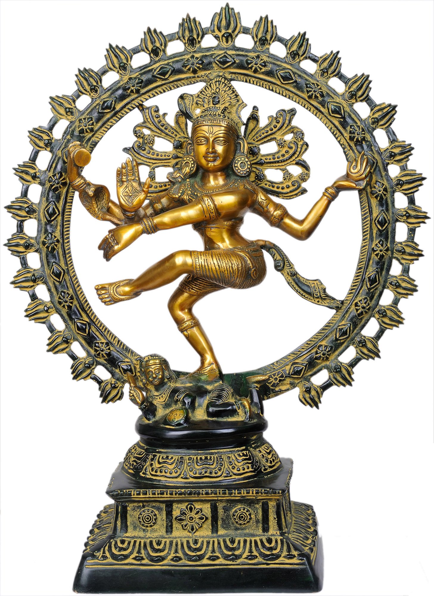 Statue Nataraja en laiton œuvre d'art artisanale Inde