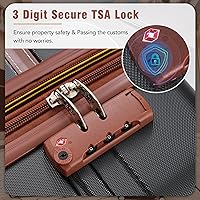 Vista 6 de Merax Equipaje, maleta extensible rígida con ruedas giratorias ligeras, Negro -, 40/48/52