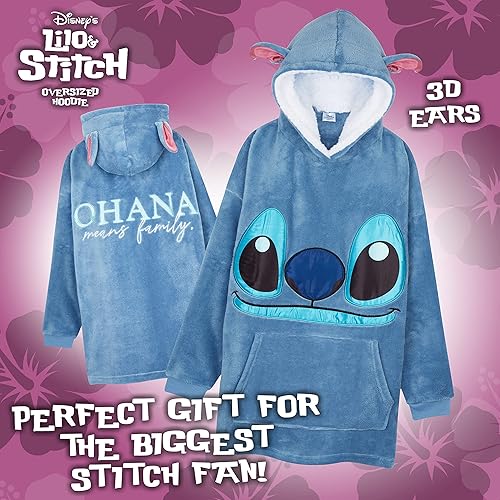 Miniatura 3 de Disney Sudaderas con capucha para adolescentes, manta con capucha de gran tamaño, regalos de Minnie Mickey Stitch