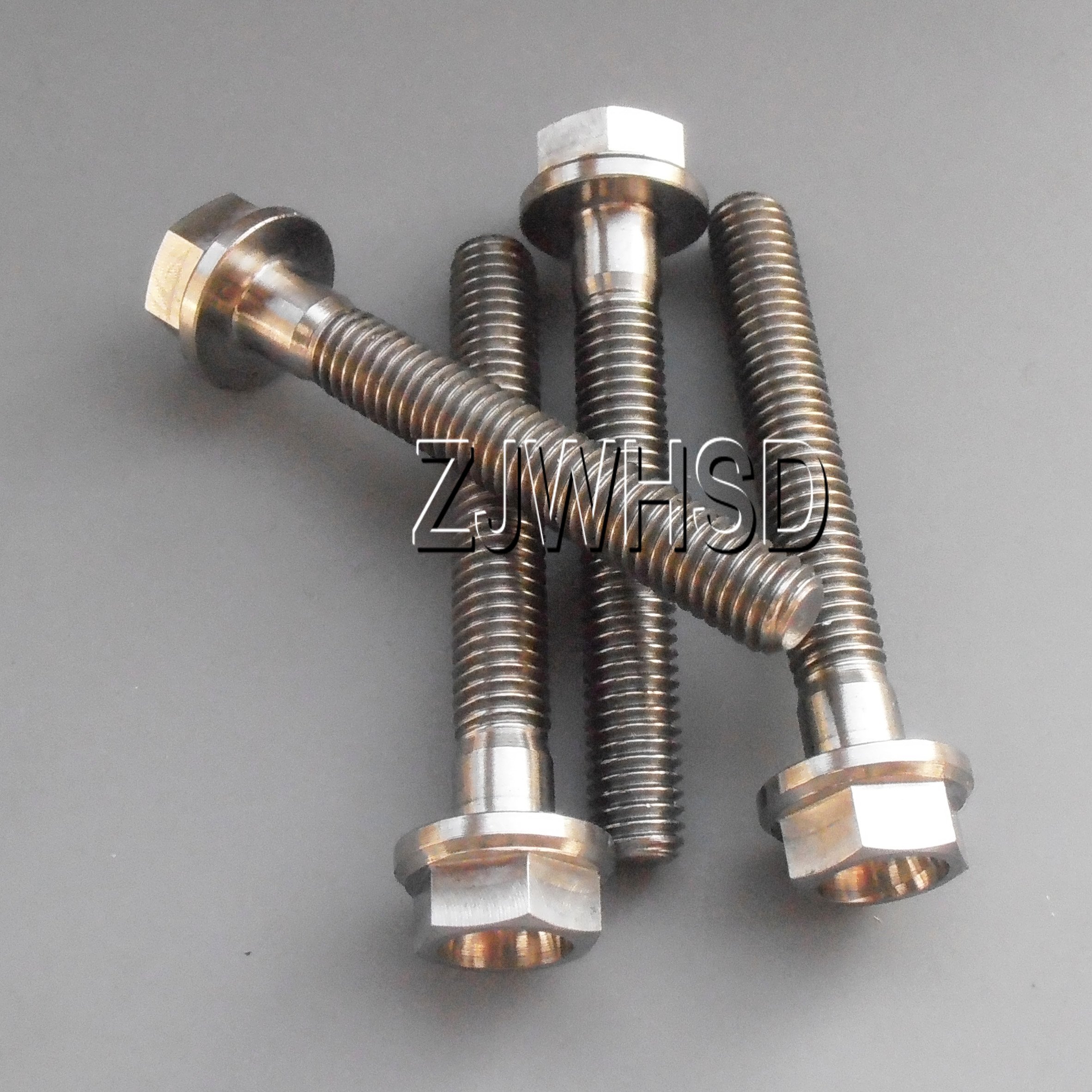 4pcs M5 x 35 Titanium Ti Screw Bolt Hexagon Hex Head Flange/Aerospace Grade