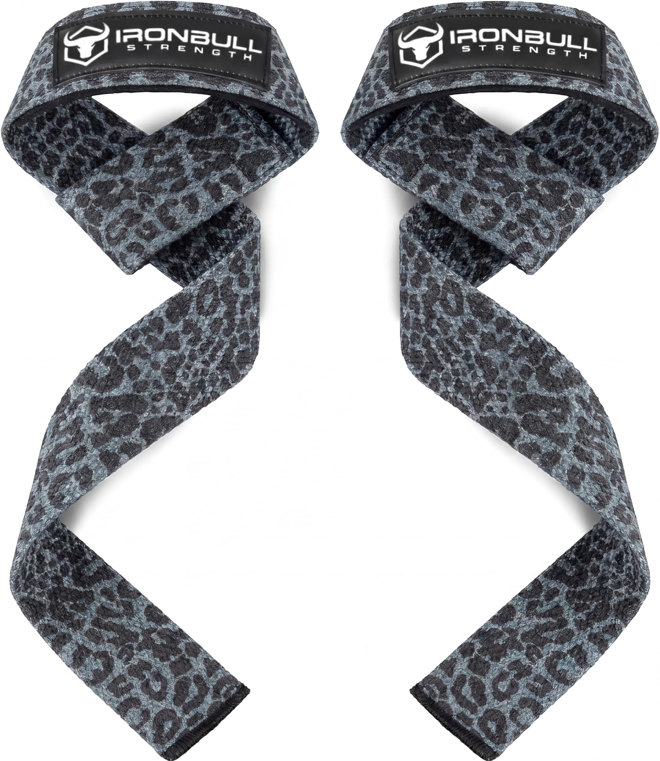 Lifting Wrist Straps for Weightlifting (1 Pair) – Padded Lifting Straps for Deadlifts, Powerlifting, Strength Training & Bodybuilding – Gym Straps for Men & Women (Black Leopard V2)