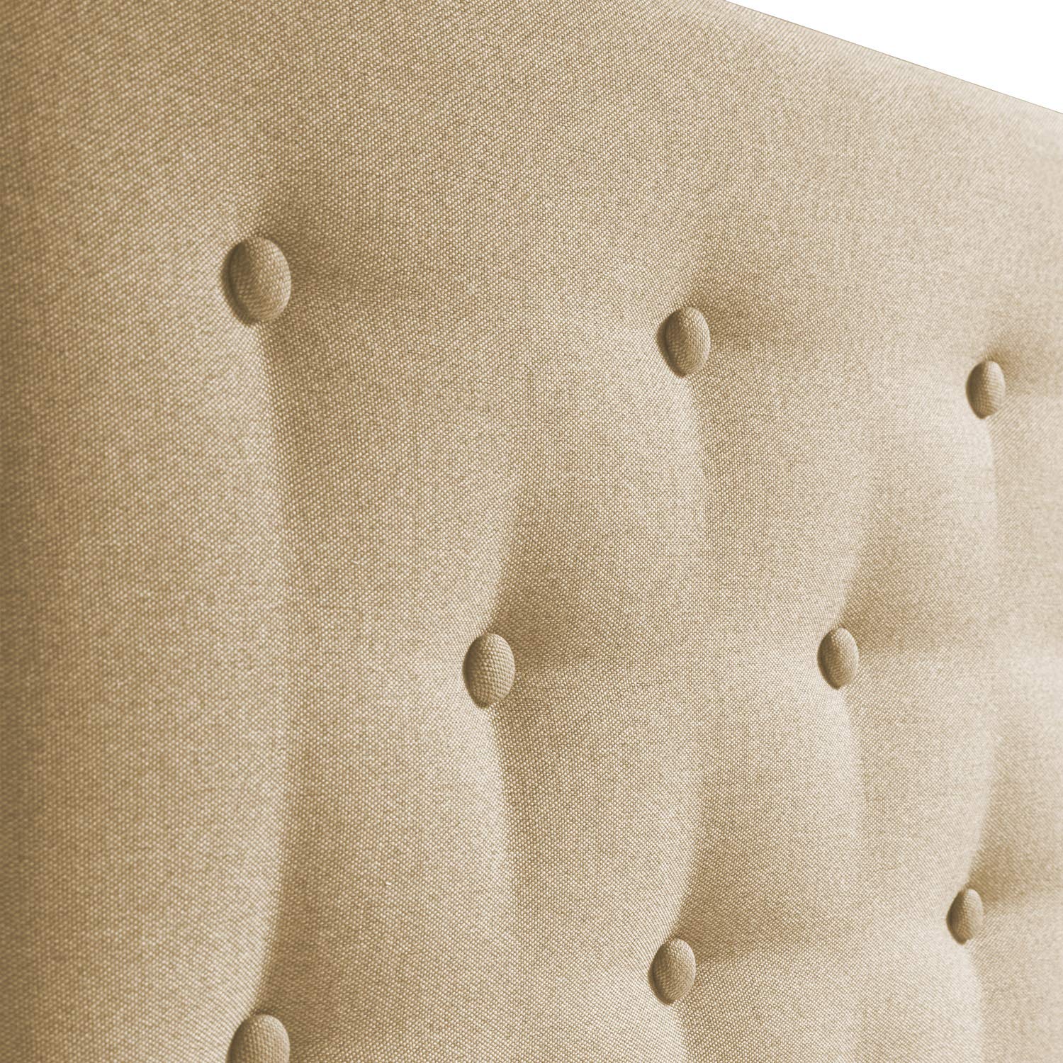 Testiera di Tessuto Oslo 140X100, Beige, Gambe di Legno, Kit Montaggio Incluso