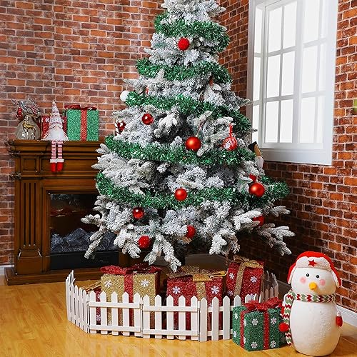 Miniatura 4 de Guirnalda de oropel de Navidad de 39.4 pies, guirnalda metálica con torsión, guirnalda colgante brillante para árbol de Navidad, suministros de