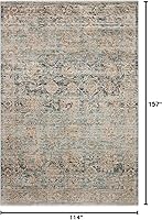 Vista 185 de Loloi Jean Stoffer Katherine Collection KES-02 Ocean/Coral 2'-7'' x 10'-0'', .25" Pile Height, Runner Rug