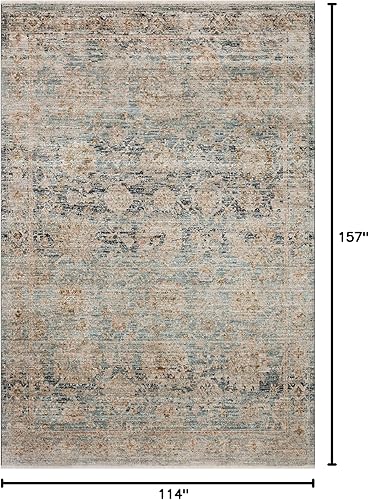 Miniatura 185 de Loloi Jean Stoffer Katherine Collection KES-02 Ocean/Coral 2'-7'' x 10'-0'', .25" Pile Height, Runner Rug