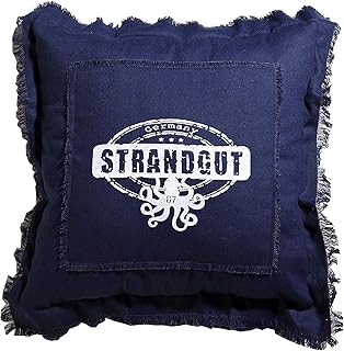 AMBIENTE HOME Strandgut07 - Cojín (53 x 53 cm), Color Azul Oscuro