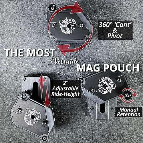 Miniatura 2 de Black Scorpion Outdoor Gear Bolsas de revistas de competencia para cargadores de doble pila 0.354 in, 40-1 12 en cinturón IPSC, aprobado por USPSA 4