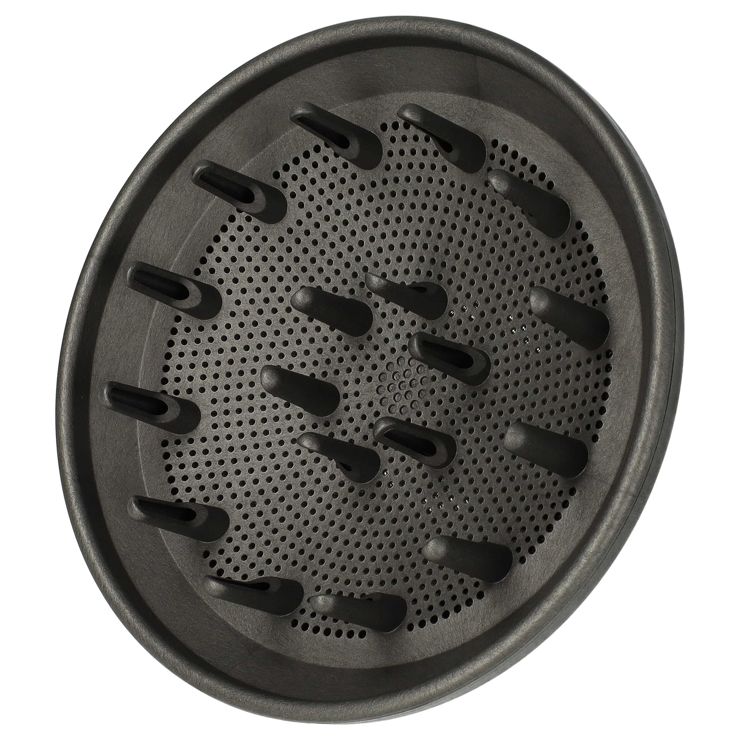 vhbw Diffusor-Düse kompatibel mit Dyson Supersonic HD02, HD03, HD01, HD07 Föhn - 13,6 x 13,6 cm, 109 g Dunkelgrau