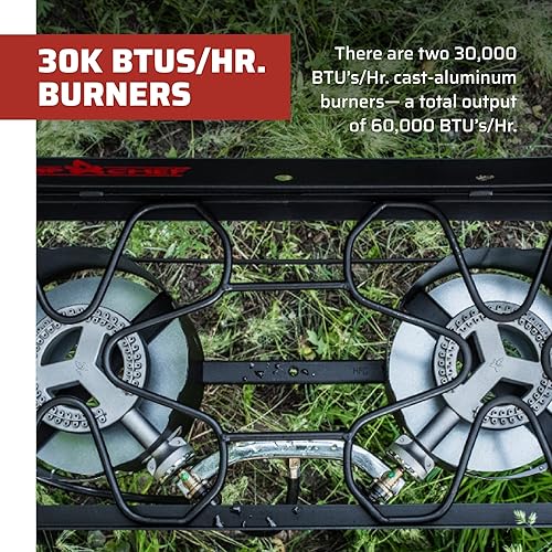 Miniatura 5 de Cocina a leña para camping y actividades al aire libre con dos quemadores Camp Chef EX60LW Explorer Negro