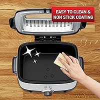 Vista 6 de T-fal Mini freidora, freidora de acero inoxidable con canasta, 1 litro, control de temperatura versátil, 900 vatios, control de temperatura, fácil