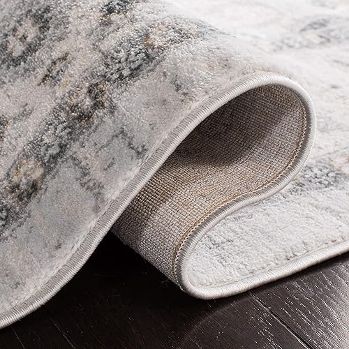 Miniatura 5 de SAFAVIEH Isabella Collection - Alfombra de área de 9 x 12 pies, gris claro y gris, diseño oriental, no desprende pelusa y de fácil cuidado, ideal