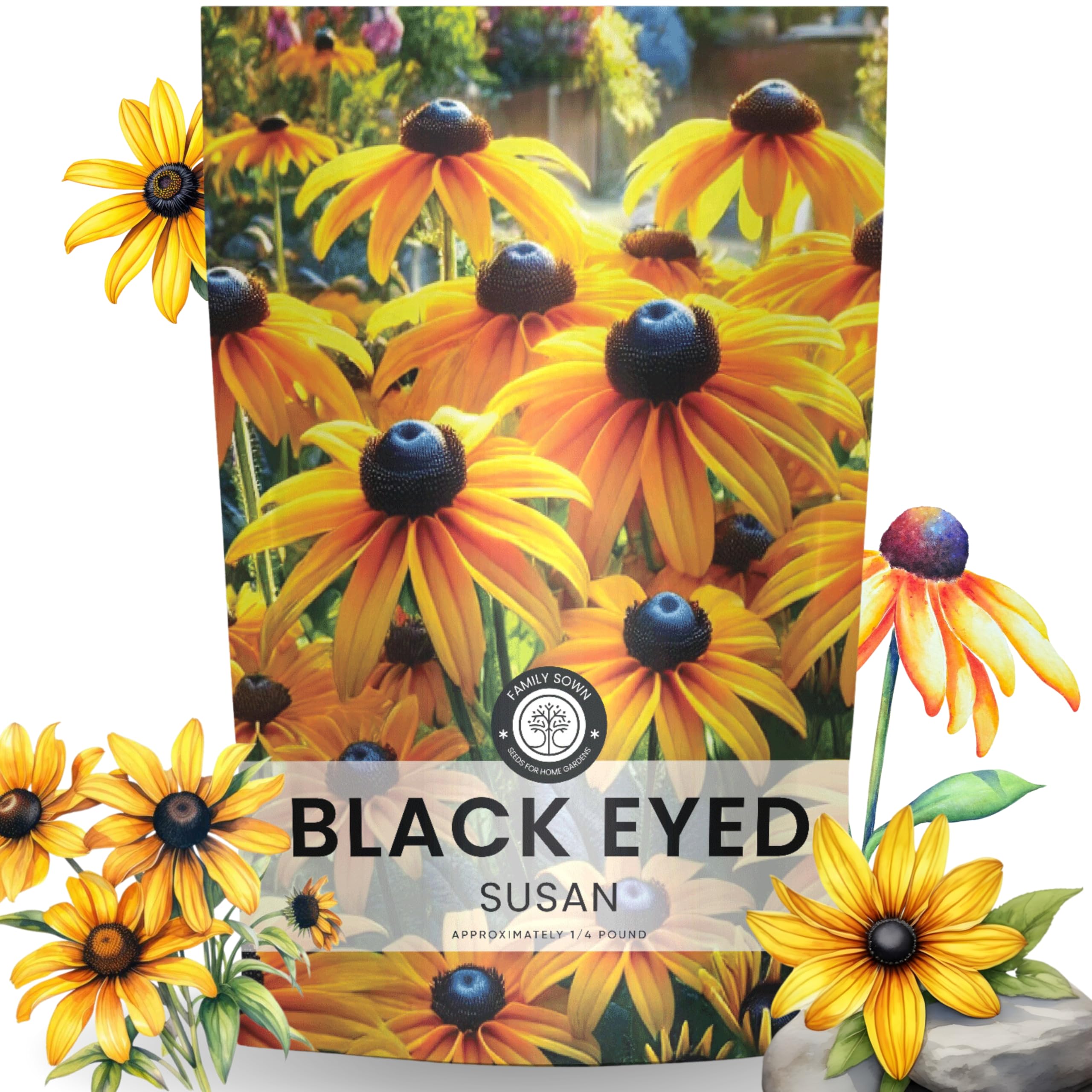 Family Sown Black Eyed Susan 1/4 Pound Pouch