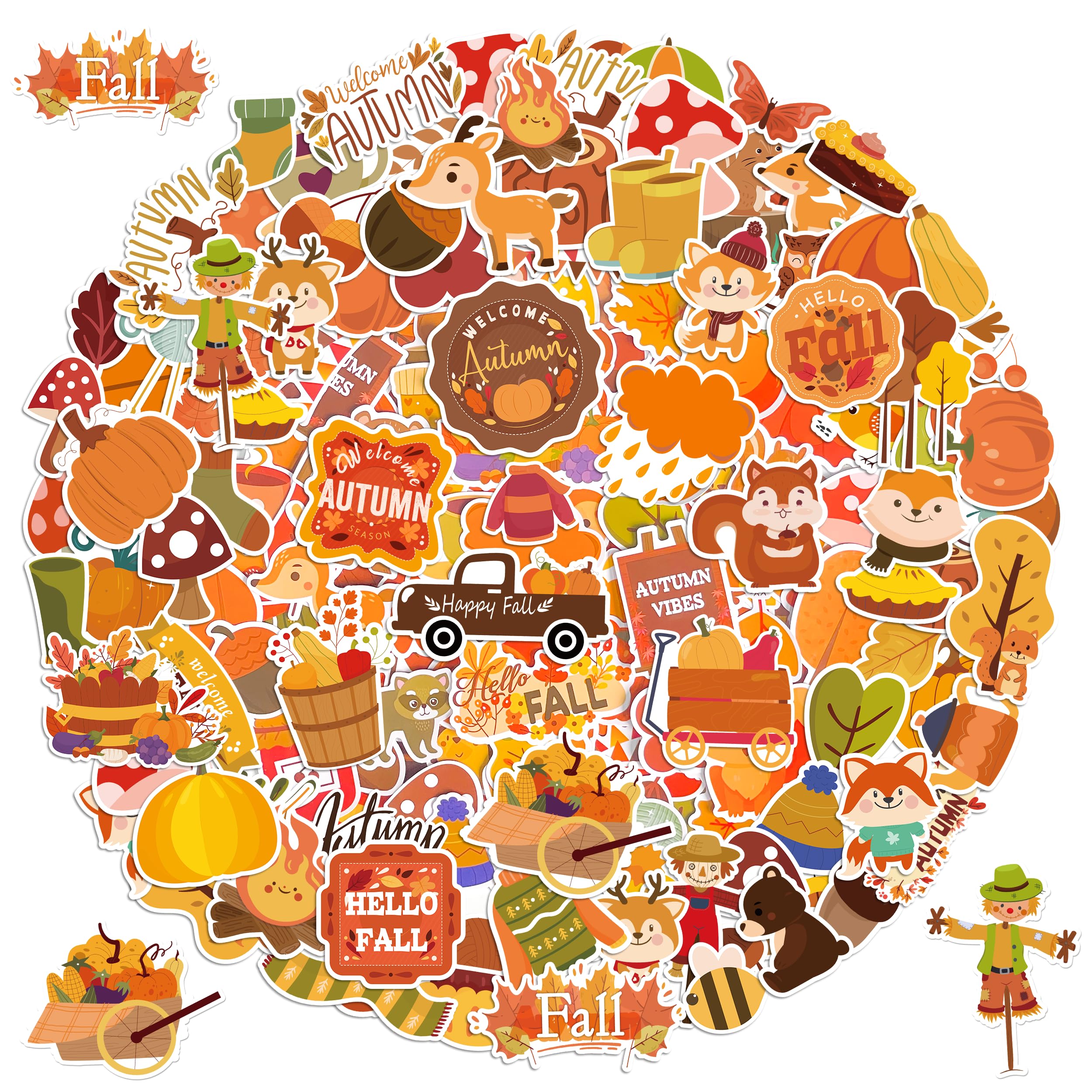 Fall Stickers - 150 Pcs Water Bottle Decals -1