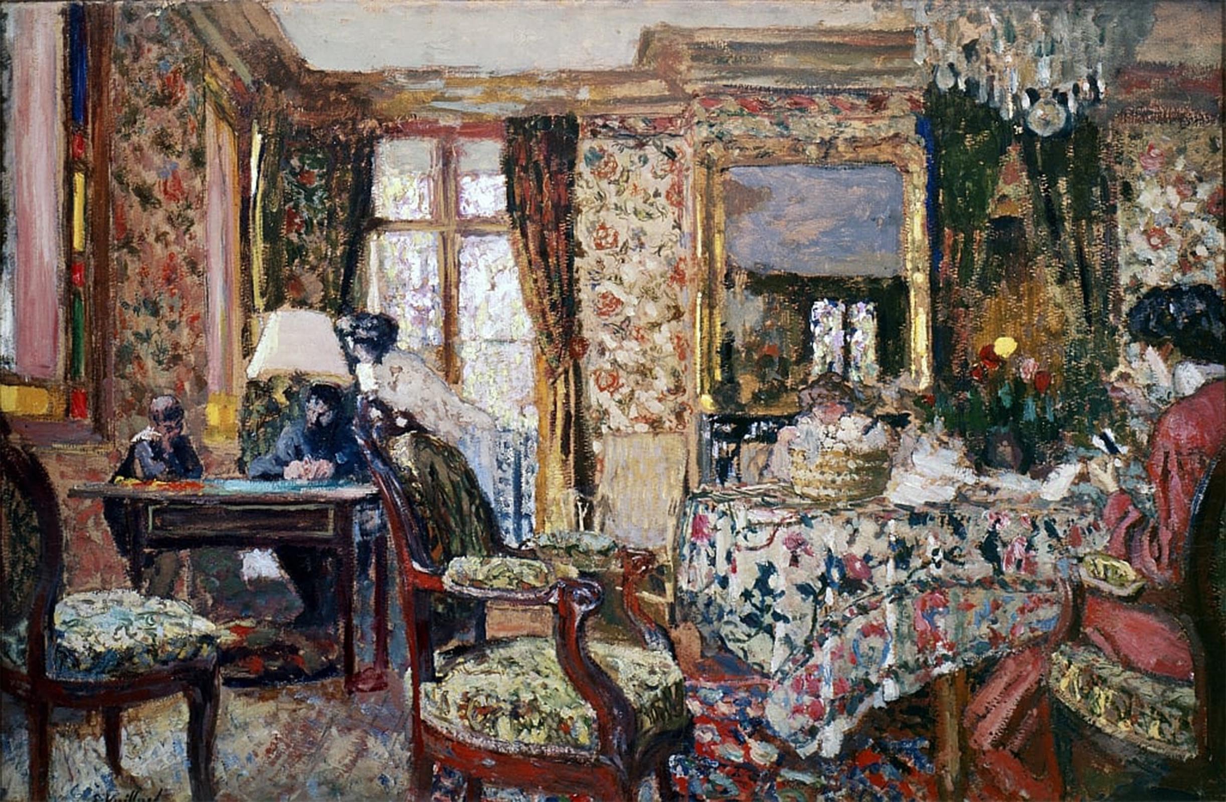 ARTXLXXBN Famous Print Painting Colorful Art Print in the Room by Edouard Vuillard Canvas Art Decorations for Home Decor 60x90cm