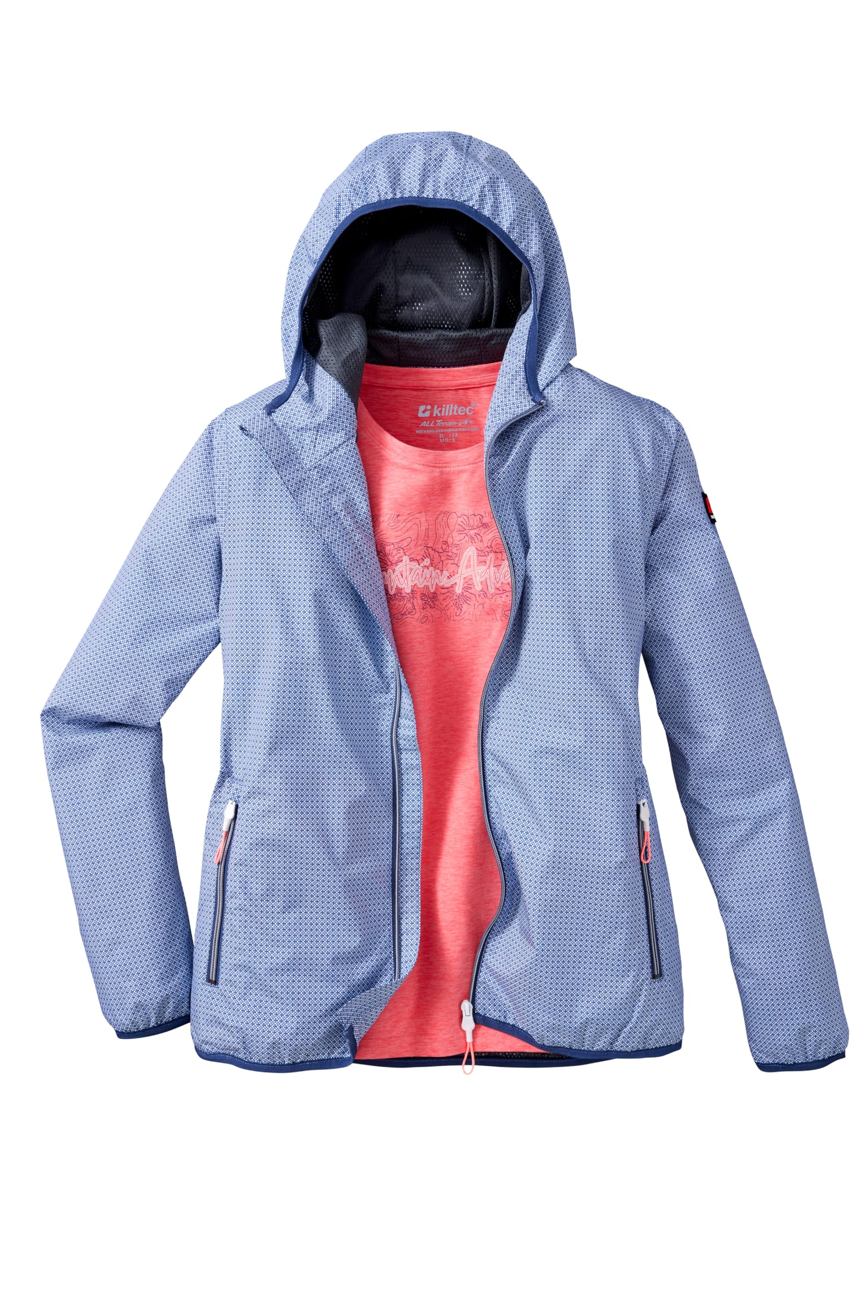 Killtec Kos 109 Wmn Jckt Chaqueta funcional/chubasquero con capucha, plegable Mujer