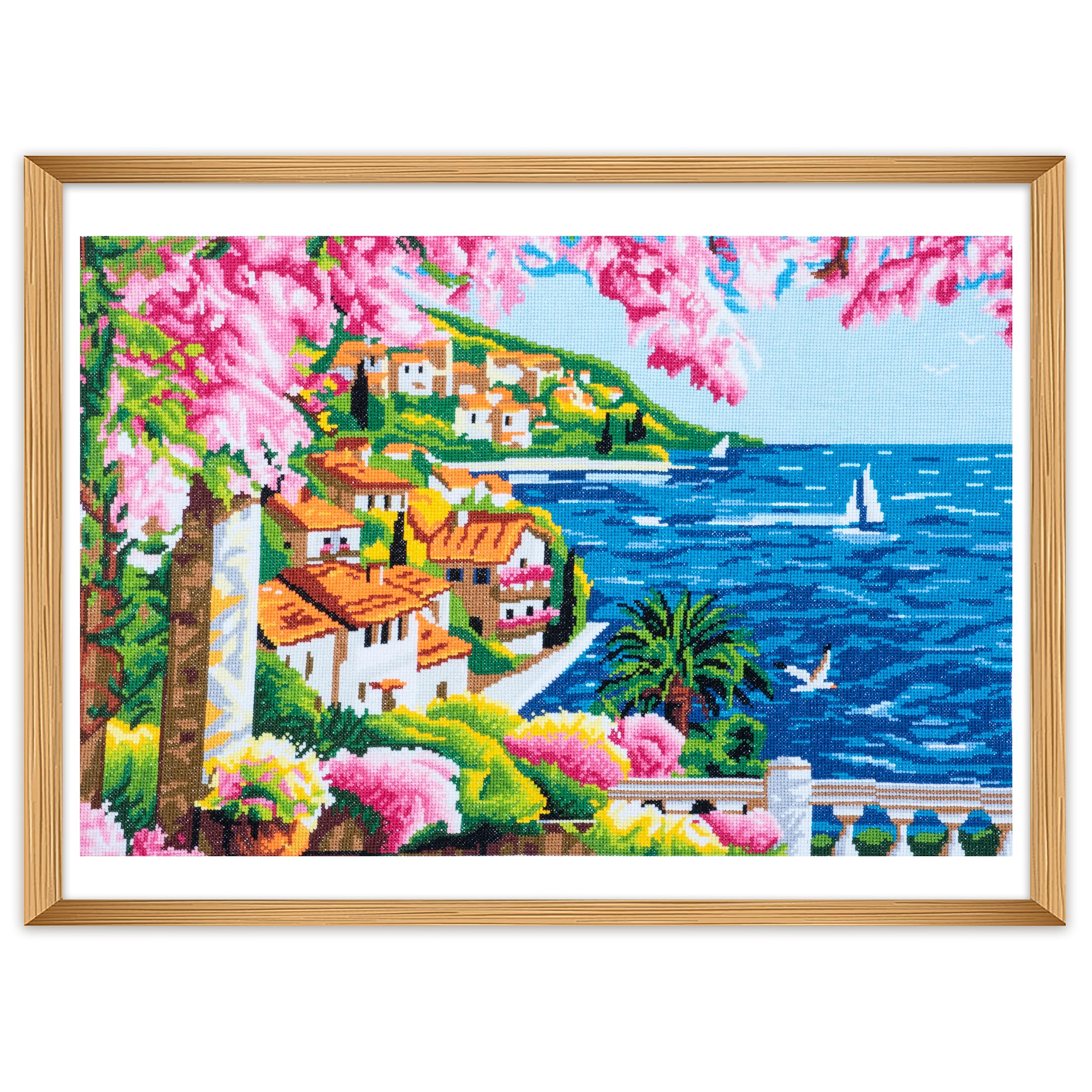 Trimits Bedrukte Kruissteekkits Borduurnaalden Voor Volwassenen Beginners En Kinderen Kerstmis Geschenken Kunst Aan De Muur Italiaanse Zomer 1393445072