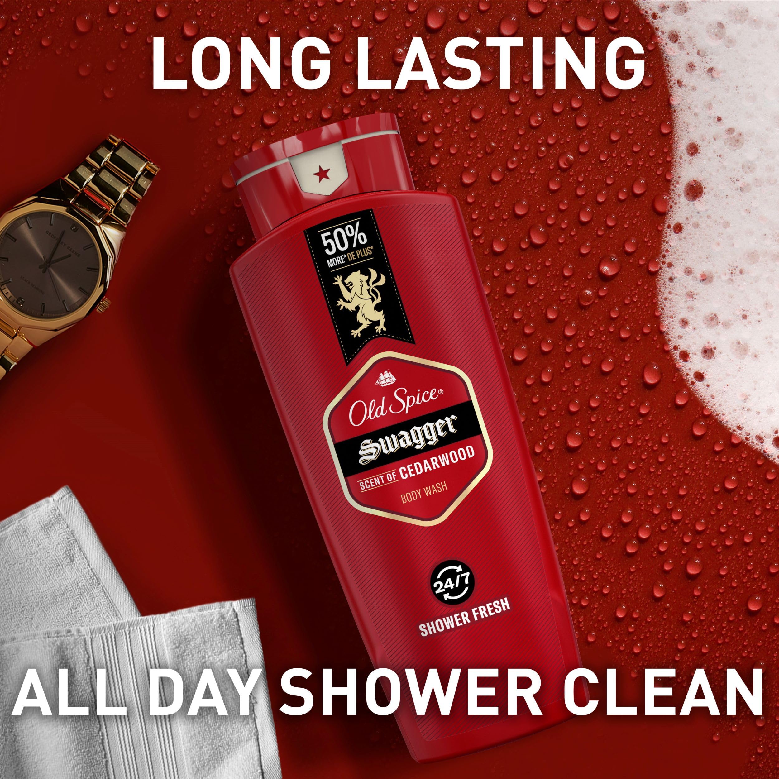 Old Spice Swagger Gift Set with Bodywash 709mL, Bar Soap 4 ct 90g