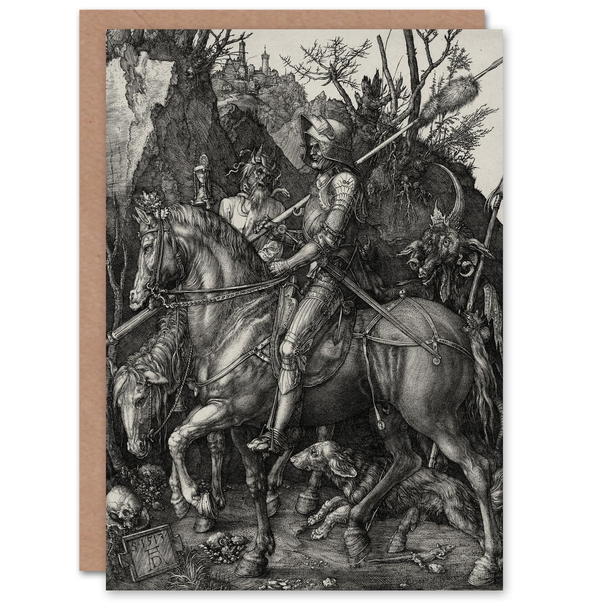 Artery8 Albrecht Durer Art Card Knight Death and the Devil