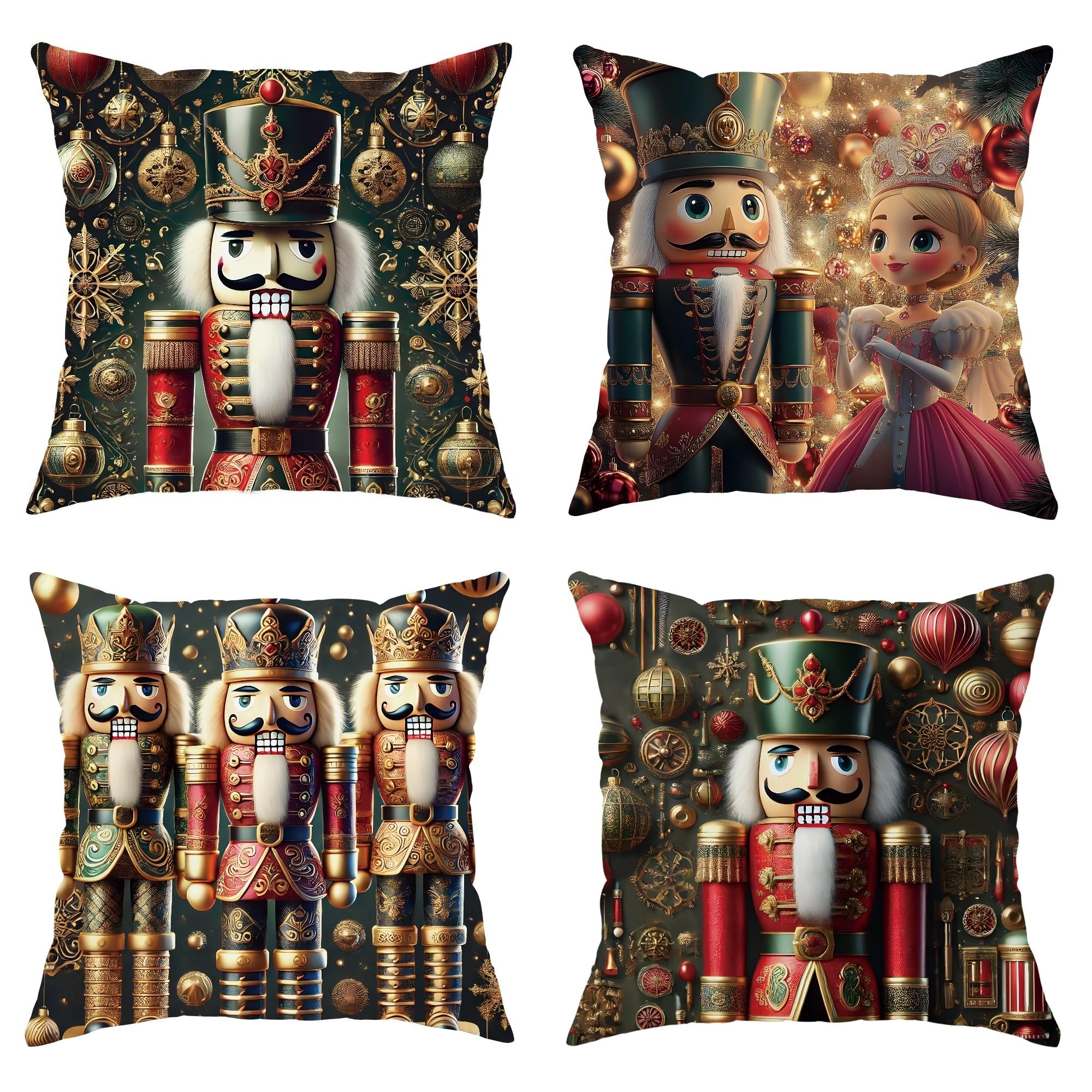 Housses de coussin Noël Casse-noisette pour un canapé chaleureux