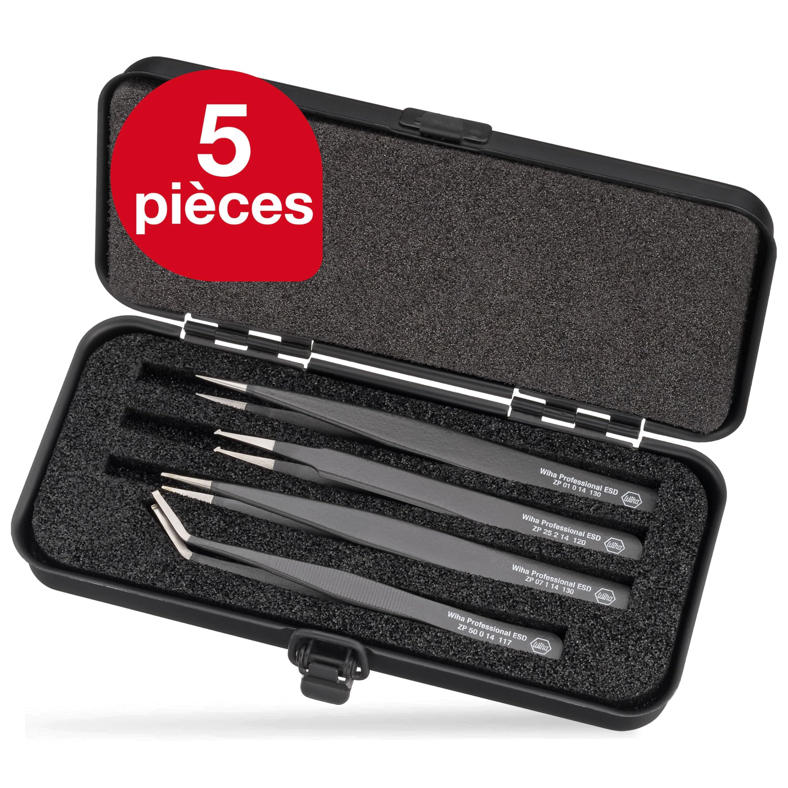 Pincettes SMD Wiha pour micro-soudure et réparation de cartes mères