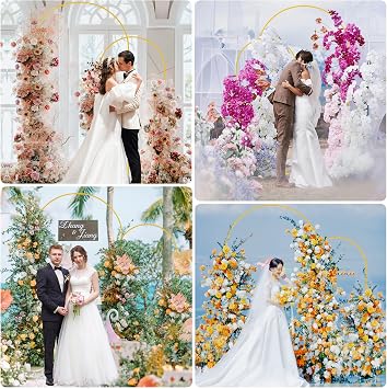 Putros Arch Backdrop Stand and Cover Set of 2, Arch Stand with White Cover