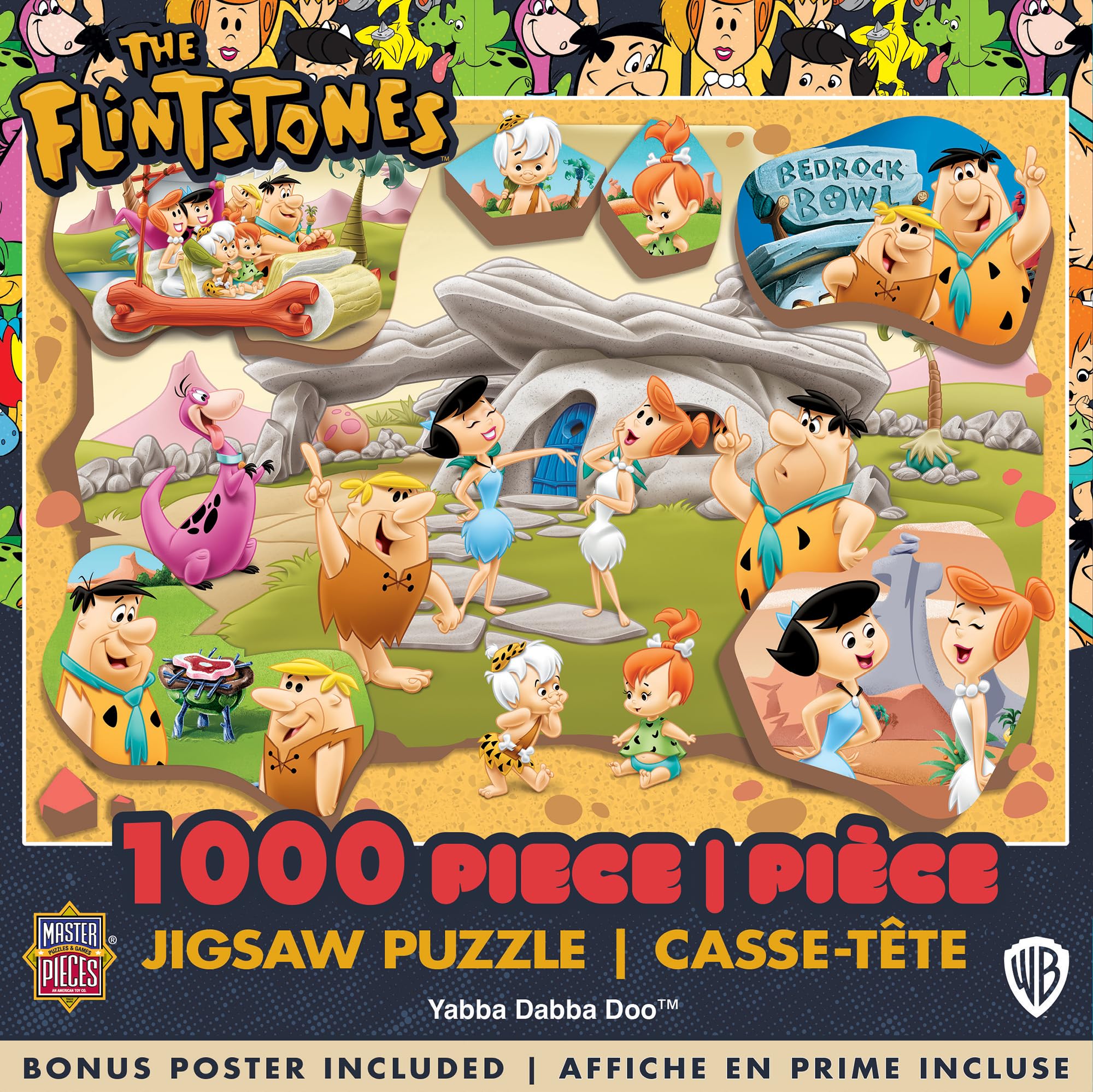 MasterPieces 1000 Piece Jigsaw Puzzle for Adults and Families - The Flintstones - Yabba Dabba Doo - 19.25"x26.75"