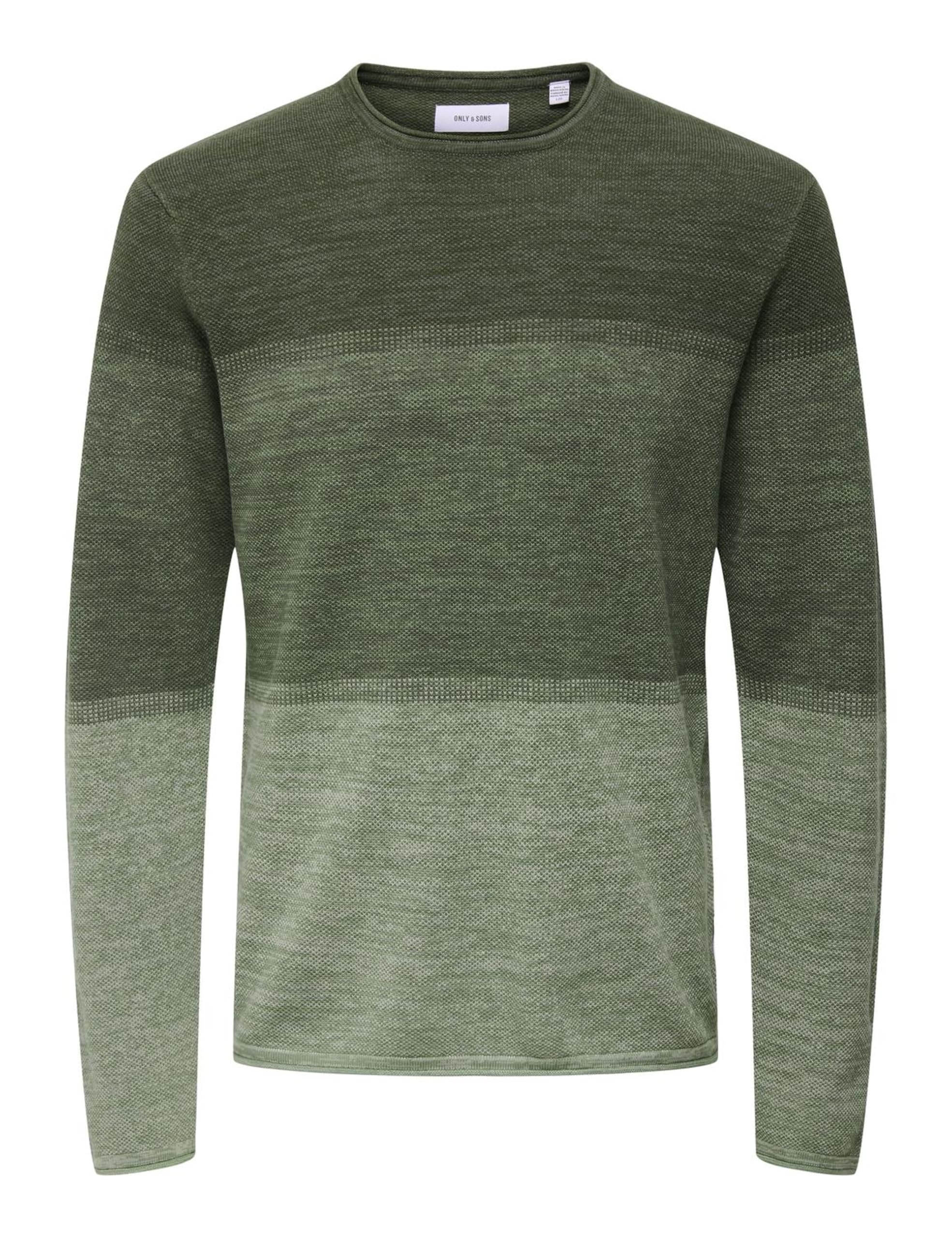 Only & Sons Men's Knitted Jumper, Castor Gray/Detail:Grading, L