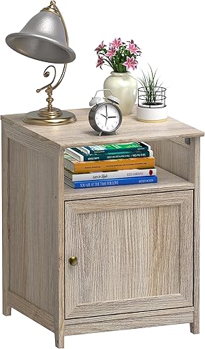 Miniatura 10 de SHW Mesa auxiliar con estante y almacenamiento, color espresso