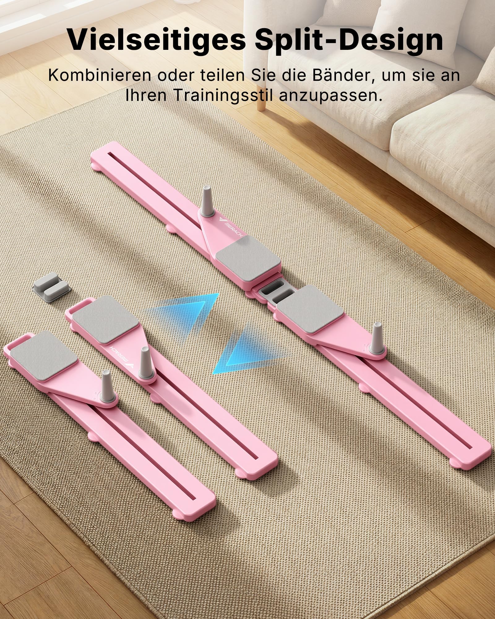 MERACH Reformer für Pilates– Pilates Board Multifunktions Bauchtrainer Brett 120KG Klappbar, Pilates Reformer für Rumpf, Bauch, Arme & Beine, FitnessgeräTe für Zuhause Leise