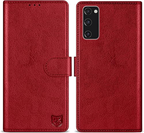 ZZXX Funda tipo cartera para Samsung Galaxy S20 FE con bloqueo RFID, ranura para tarjetas, función atril, cierre magnético, funda protectora de