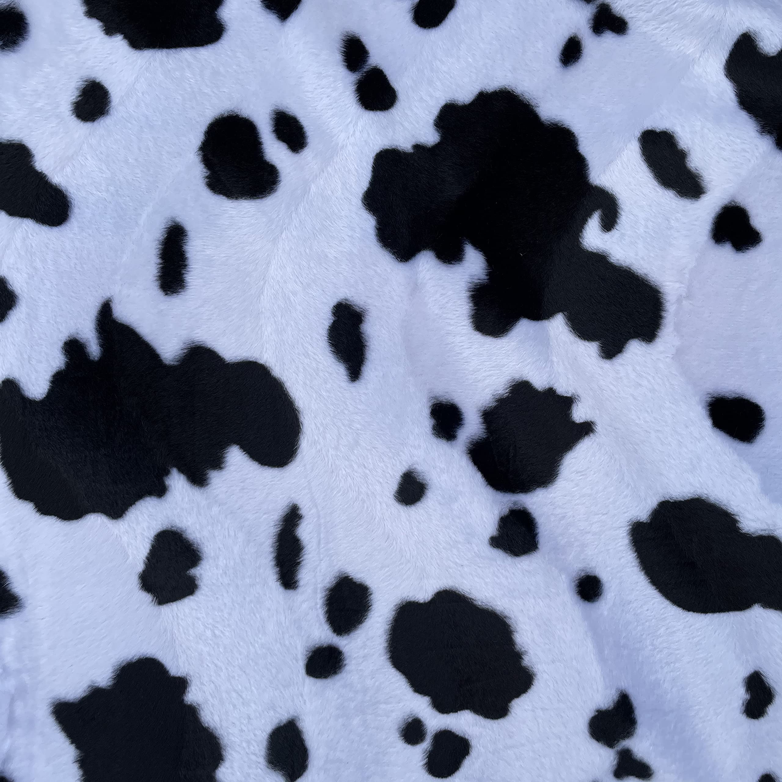 Discover Lifestyle & Fashion Fabrics Cow Animal Print Velboa Faux Fur Super Soft Pony Skin Velour Fabric Craft Material | 55" - 140 Cm Wide (Per Metre, )