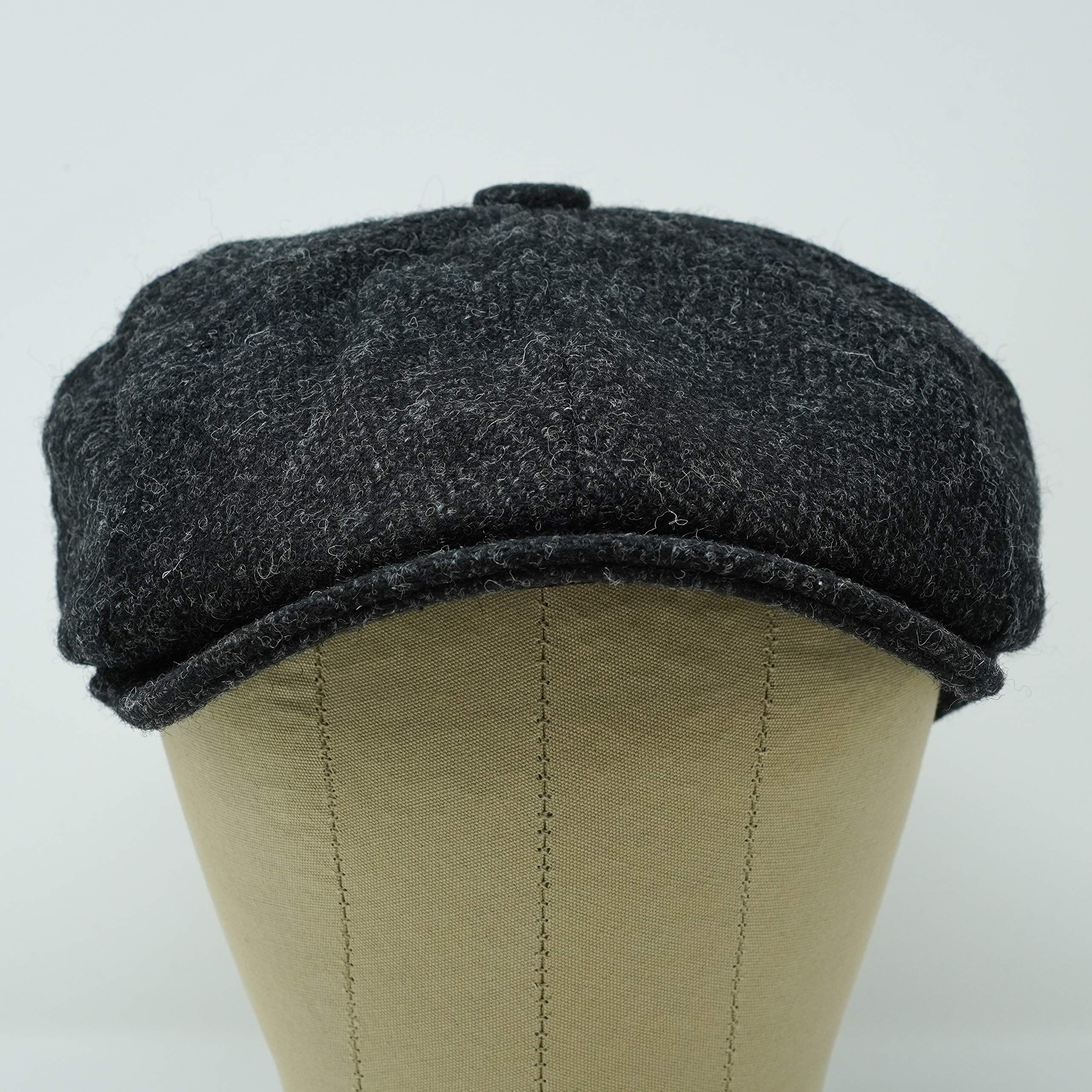 BORGES & SCOTT Gorra Estilo Newsboy Lomond - 100% Lana Tejida a Mano - Harris Tweed - Resistente al Agua