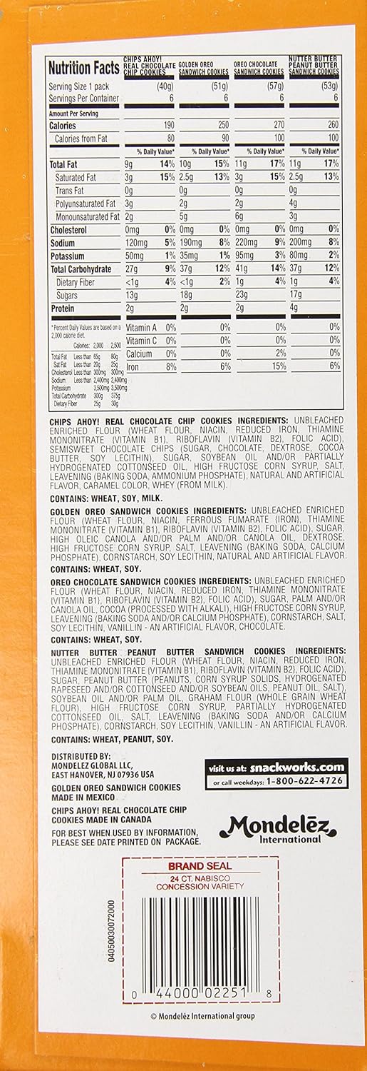 Nabsico Cookie Variety Pack 30 Count