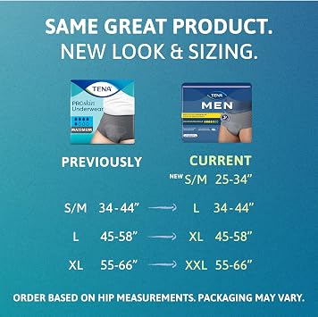 Tena ProSkin Medium Gray Adult Male Moderate Absorbency Protective, 80 ct