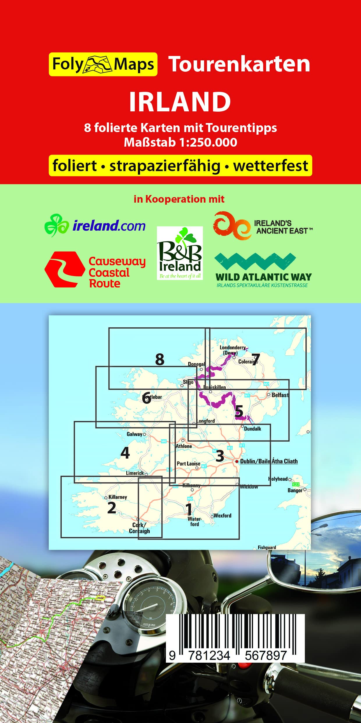 Tourenkarten Set Irland (FolyMaps): 1:250 000