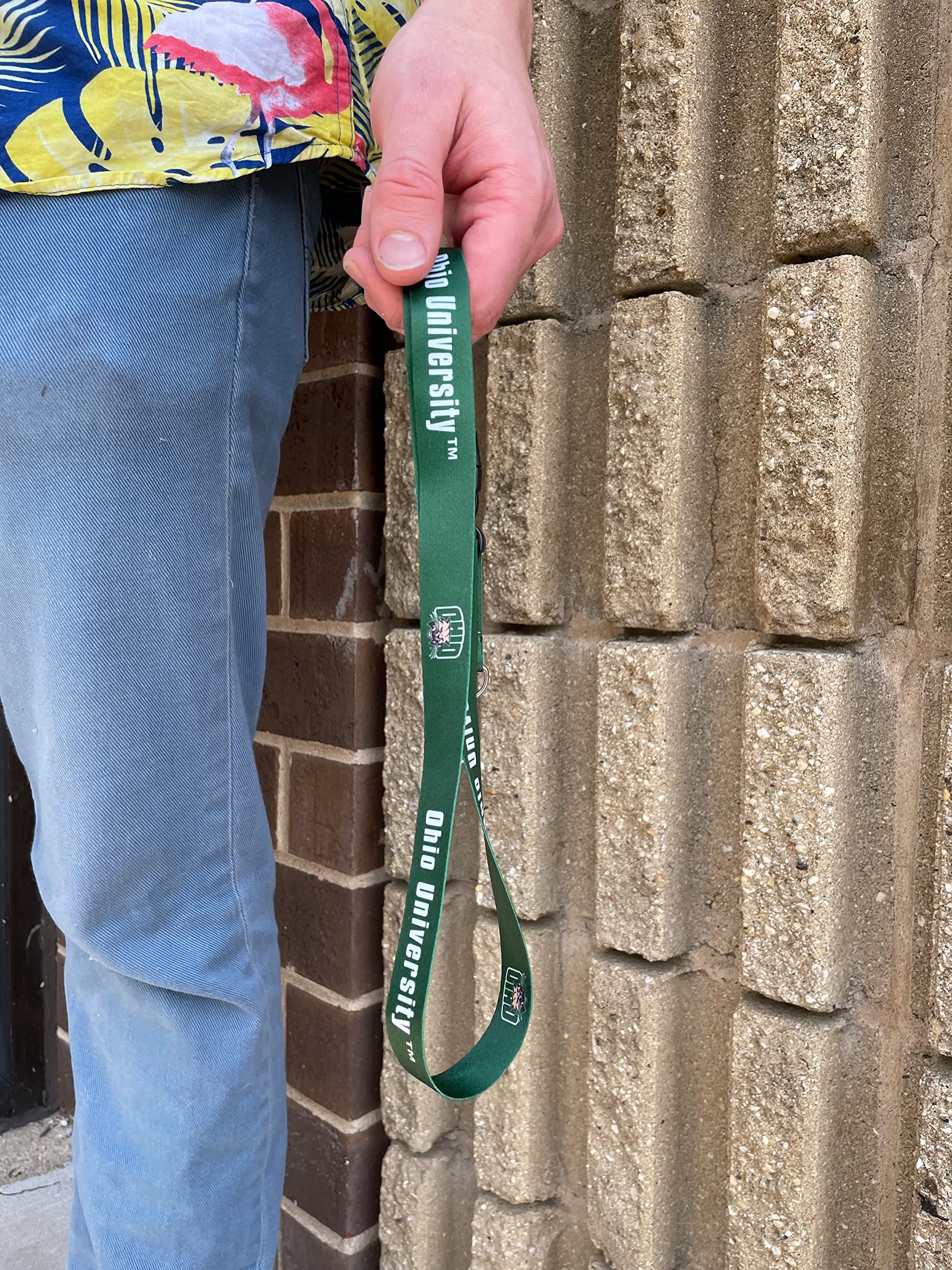 Desert Cactus Ohio University Lanyard Bobcats Car Keys ID Badge Holder Keychain Detachable Breakaway Snap Buckle (Green)