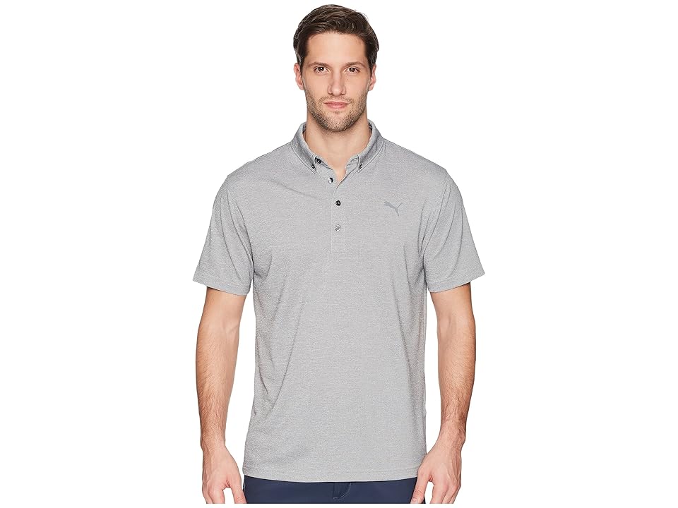

PUMA Golf Oxford Heather Polo (Quiet Shade Heather) Men's Short Sleeve Pullover