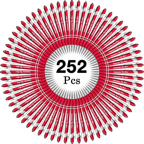 Miniatura 122 de Hasta 500 bolígrafos personalizados a granel con logotipo de mensaje de nombre comercial, bolígrafos grabados personalizados con lápiz óptico