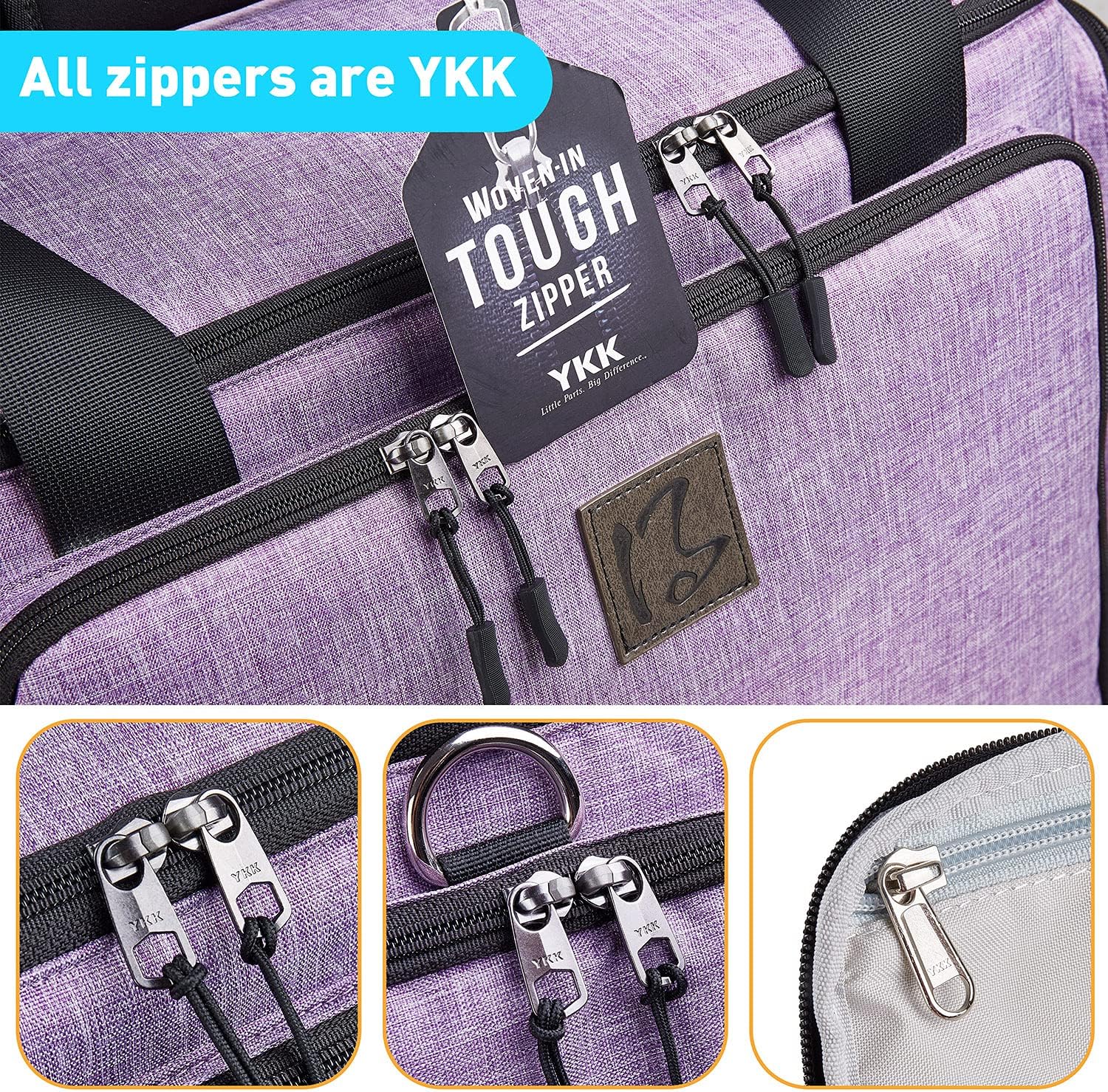 Rolling Sewing Machine Bag with Universal wheels,Sewing Machine Carrying Case with YKK zipers, Compatible most Standard Brother, Singer, Bernina, Sewing Machines.For Women