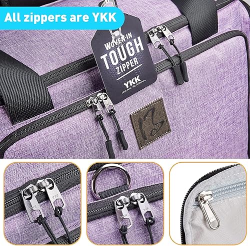 Miniatura 3 de Bolsa para máquina de coser con ruedas universales, funda de transporte para máquina de coser con cremalleras YKK, compatible con la mayoría de los