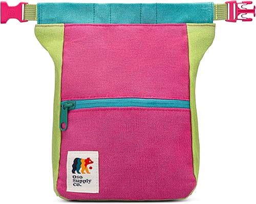 Miniatura 5 de Kulshan Bouldering Bucket, bolsa de tiza de gran tamaño para escalada en roca, maceta de tiza con cierre magnético enrollable, bucle de cepillo